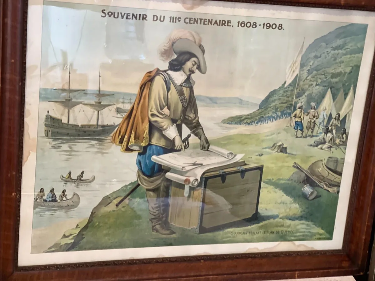 Champlain traçant le plan de Québec, souvenir du 300e, 1908